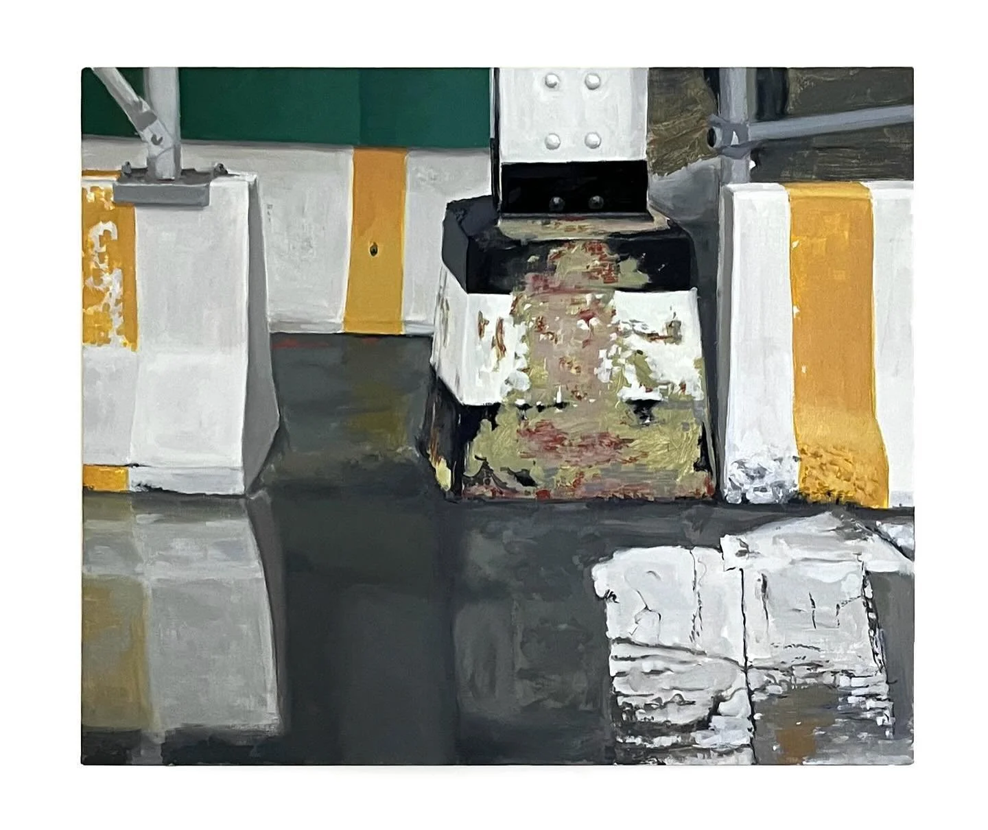 This is one of those images where the line between what&rsquo;s abstract and what&rsquo;s not feels especially undefined and unimportant. 
The way in is the way out
2024
oil on canvas
20&rdquo; x 24&rdquo;