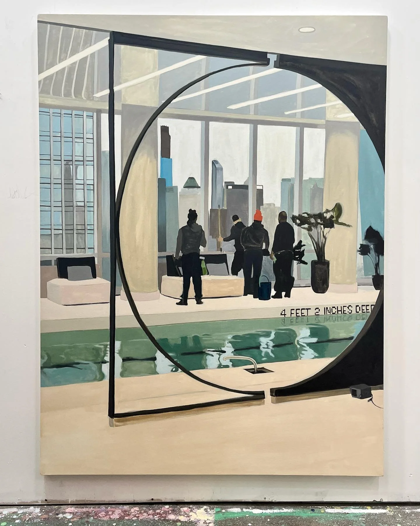 Here&rsquo;s a painting from a series I&rsquo;ve been working on based on images I&rsquo;ve collected while traveling and working in recent years. I think of this series as part historical documentation, part self portrait, and part exercise in marry