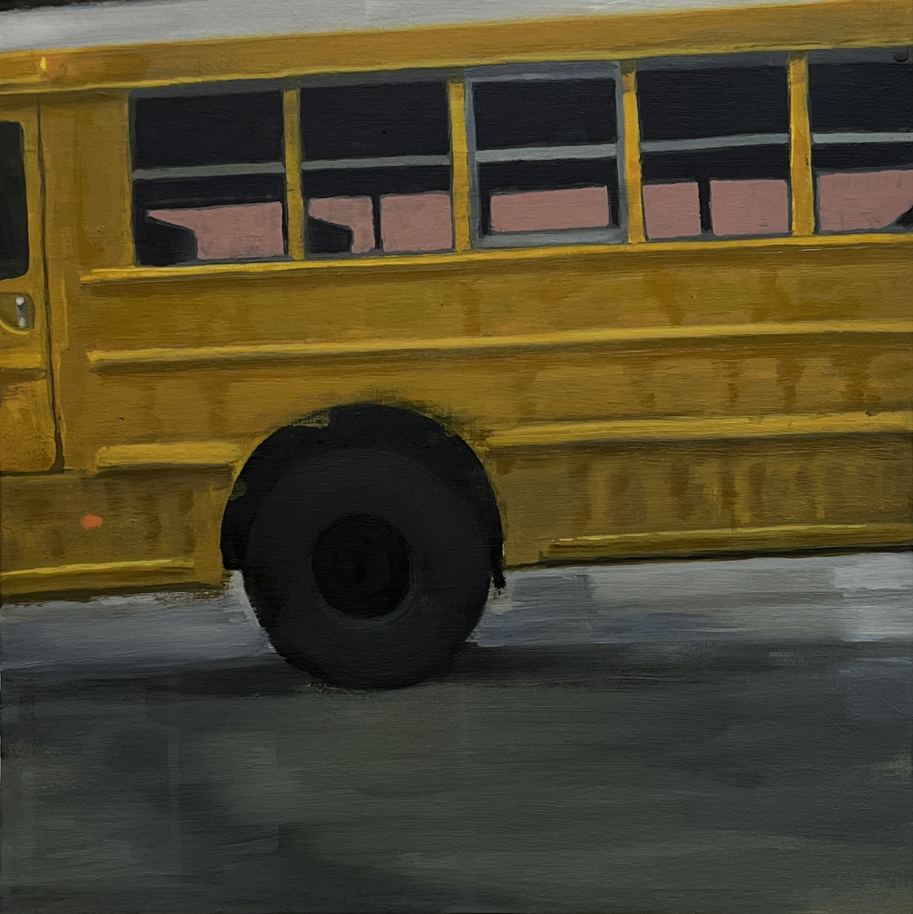 This Must Be The Place, 2023, oil on board, 12" x 12"