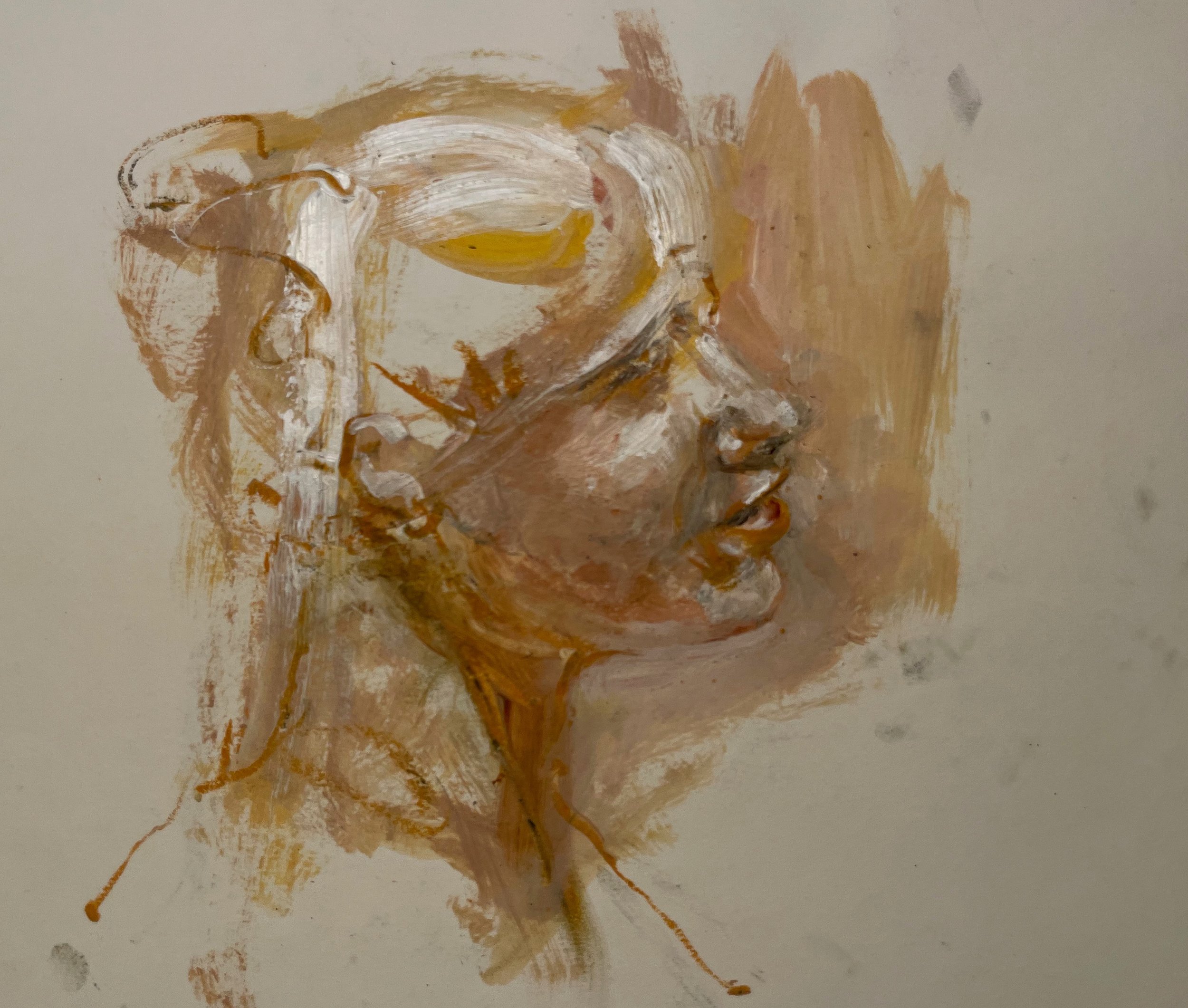 Live portrait (2012) Acrylic and pastel on paper 16” x 18”
