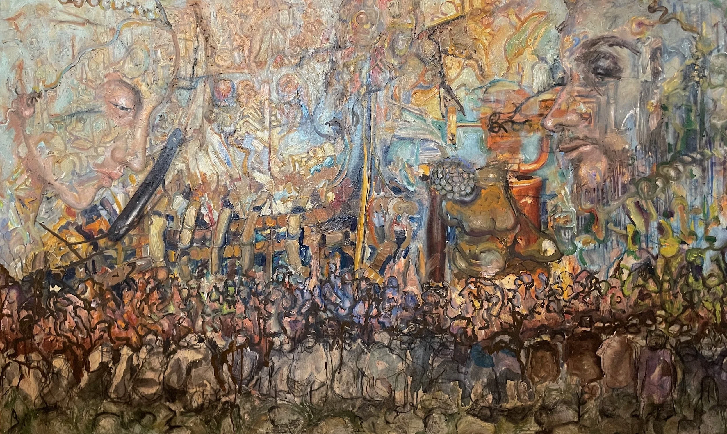   The Venus of Willendorf (2023)  Oil on canvas 30" x 56"   $2800   