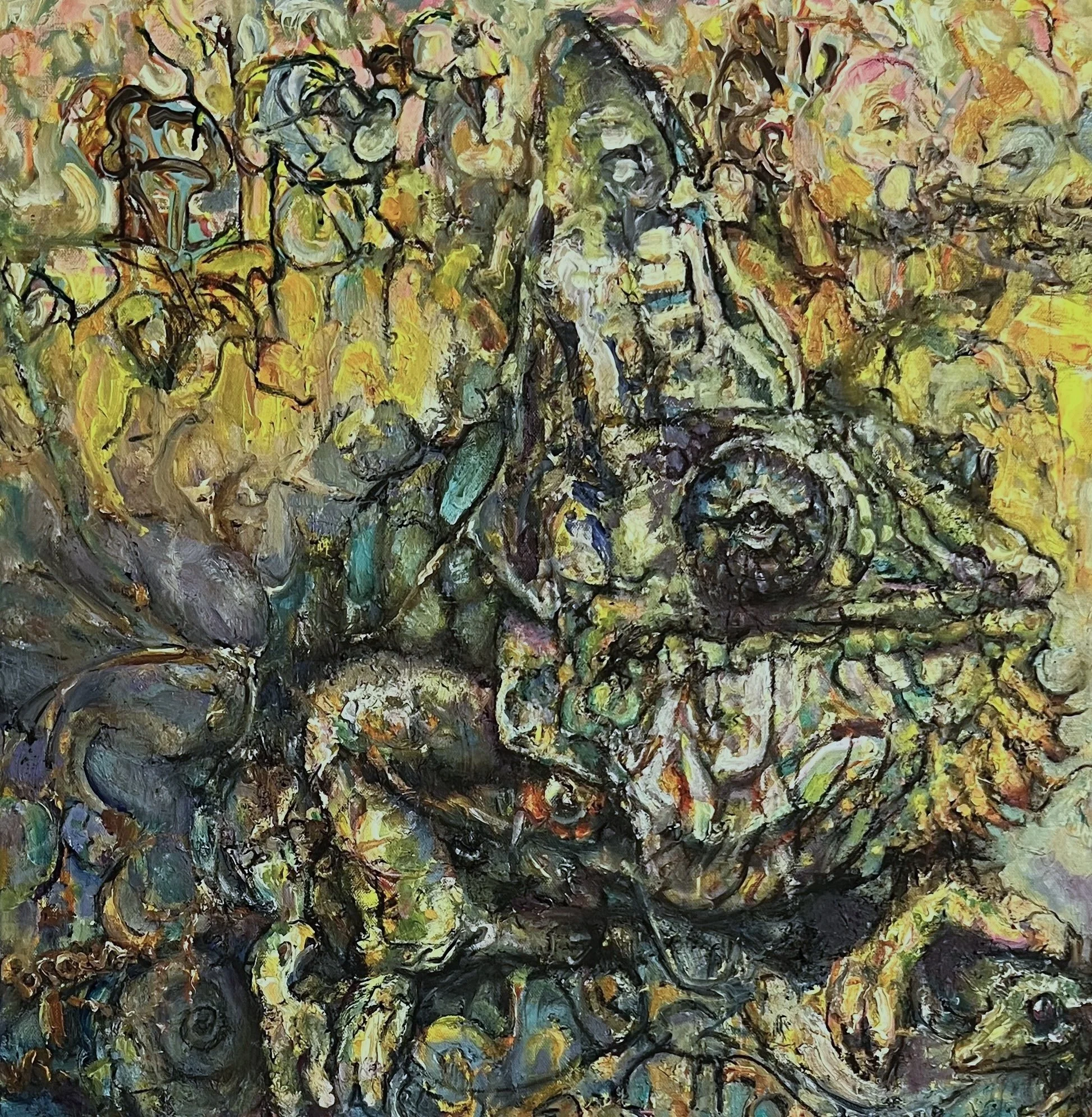   What is it like to be Lorenzo? (2026)  Oil on canvas 24" x 24"   Private collection    