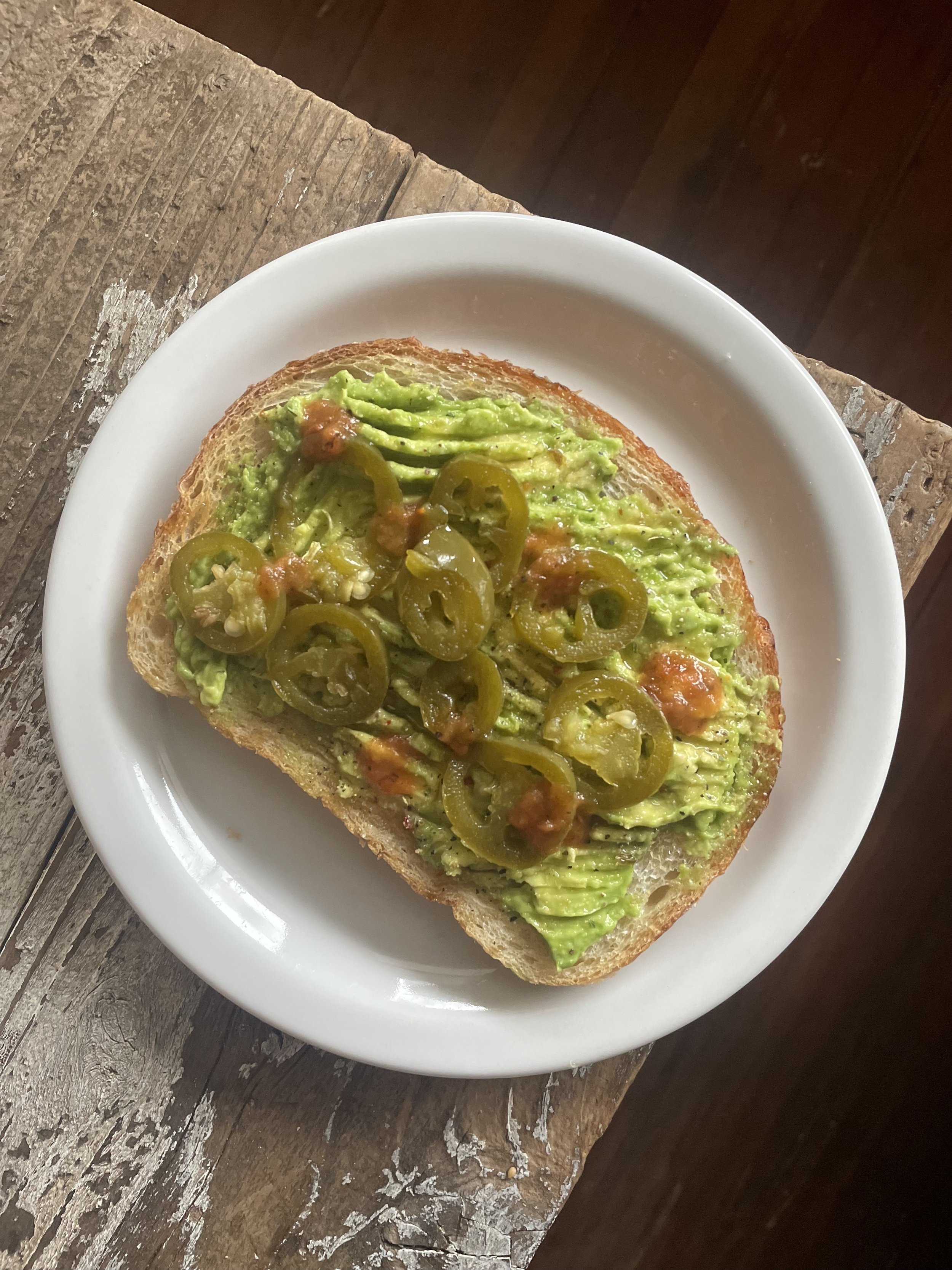 Spicy-sweet avocado toast