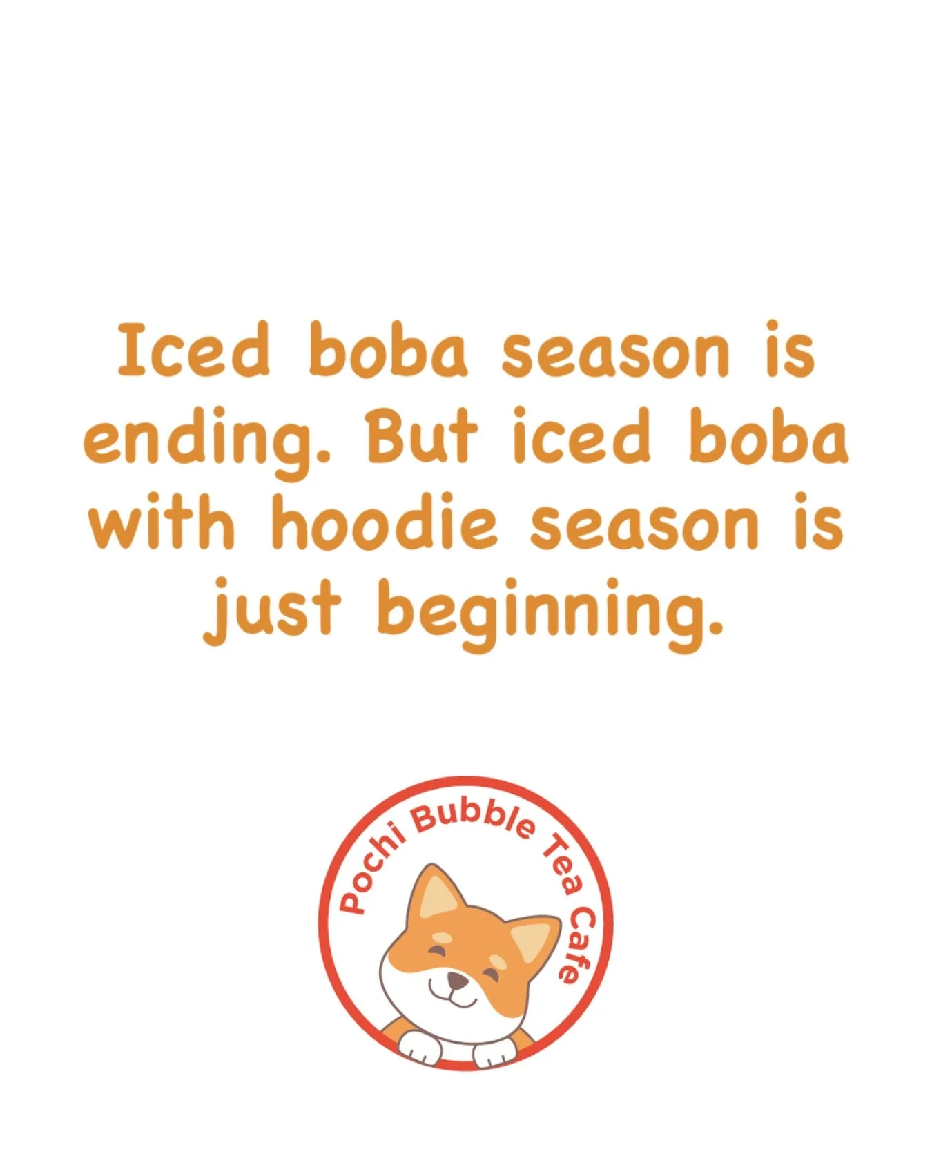 Who&rsquo;s excited for layering season!?!? 😆🤗

#autumnvibes🍁 #bubbletea #bobatea #pochibubbletea