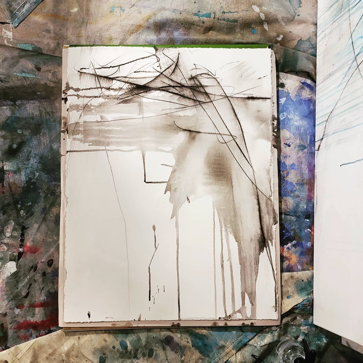 I feel like I'm back @scsu_art , with @btapola @geojf , mix in a little @sallycooperart . Really loving the feel of  arches oil paper...I've pulled out my old drawing supplies, and new tools, because yeah---I save it all! 

Can't wait to see where th