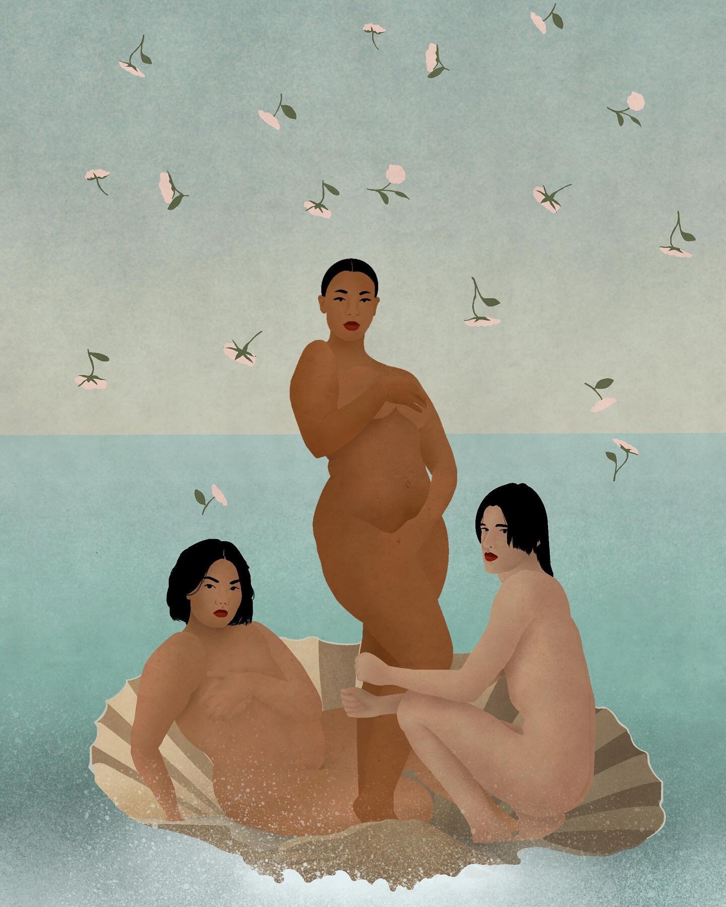 &quot;The Birth of Venuses&quot; by Naia Ithurritze (@naiaitz), as featured in our April issue, 𝔗𝔯𝔞𝔫𝔰𝔣𝔬𝔯𝔪𝔞𝔱𝔦𝔬𝔫 𝔞𝔫𝔡 &real;𝔢𝔟𝔦𝔯𝔱𝔥. We're so happy to have connected with Naia and look forward to any opportunity to collaborate with