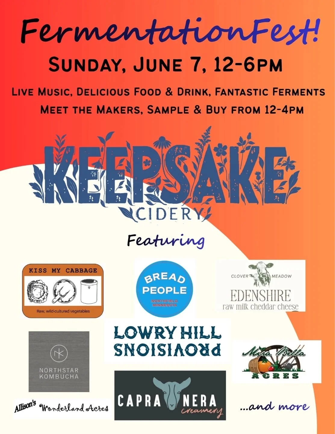 See you at the FermentationFest @keepsakecidery on June 7th!