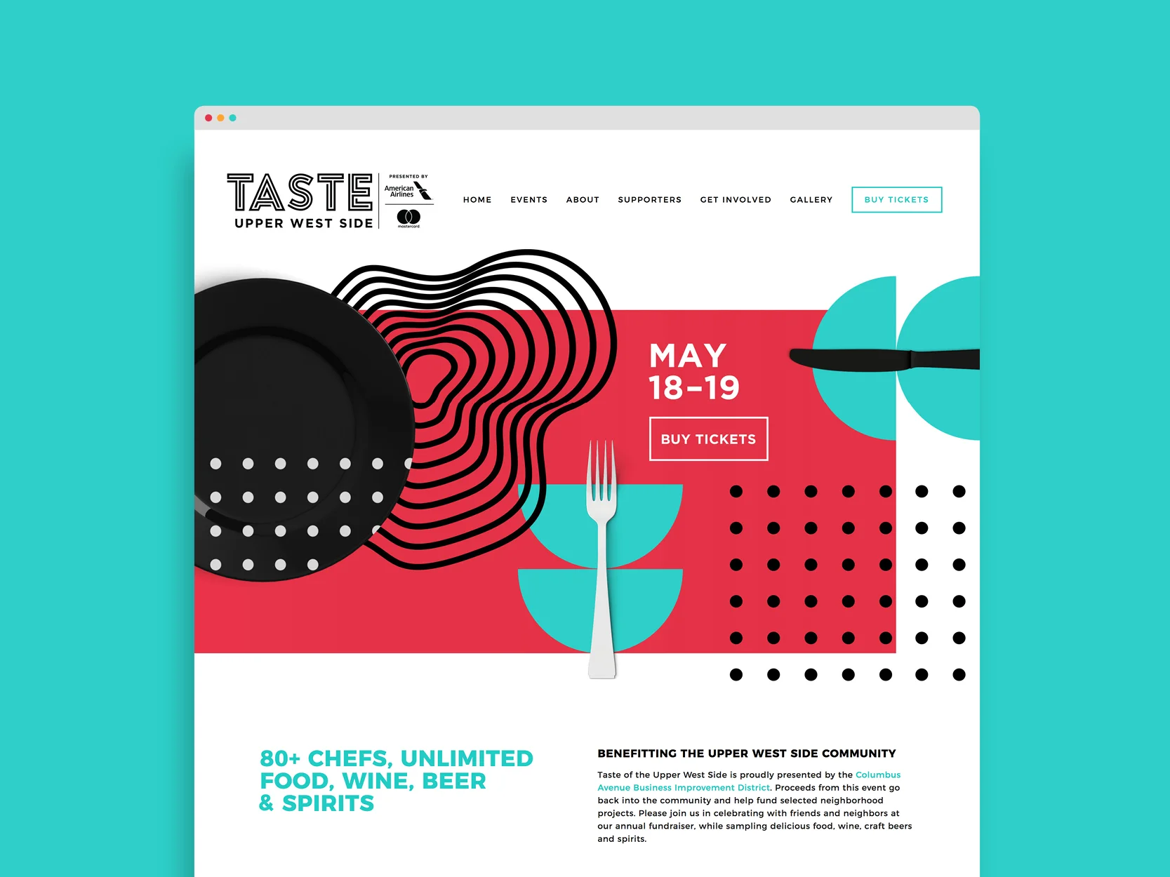 Award: American Web Design Award (GDUSA) for Taste UWS Site