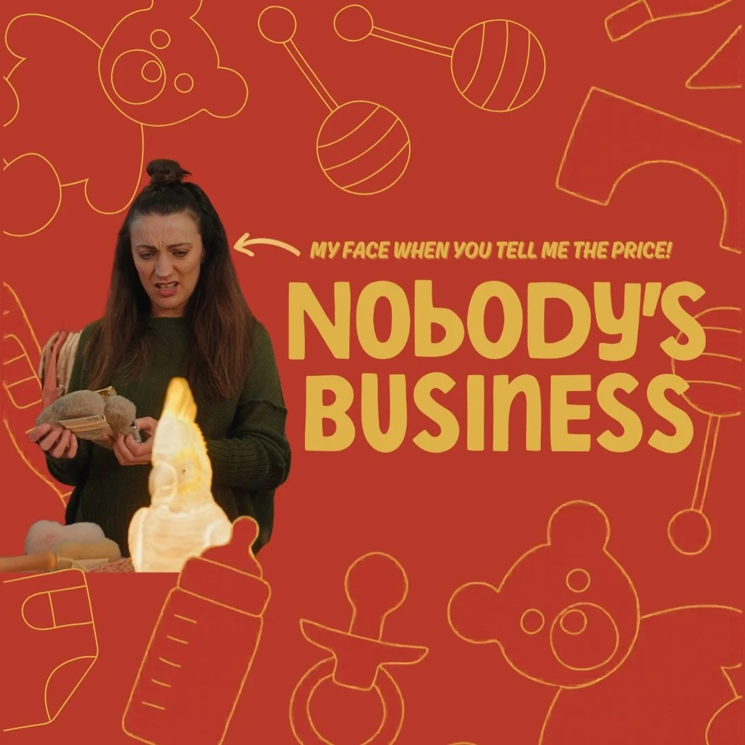 Just me pretending I&rsquo;m not having a small financial crisis in the middle of the children&rsquo;s section 😳

Gift shopping for small humans is genuinely a trial by fire.

Kelly and Freya find this out the hard way in Episode 5 of Nobody&rsquo;s