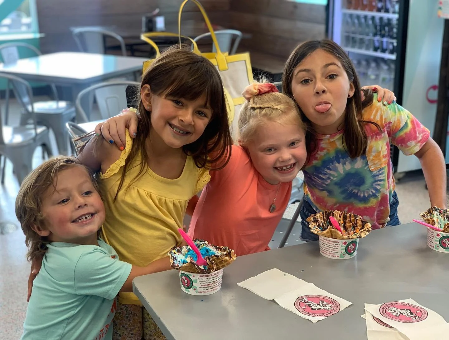 Ears pierced and ice cream with friends. Love visiting @visitfundaes 
#visitfundaes #fundaesspeedway