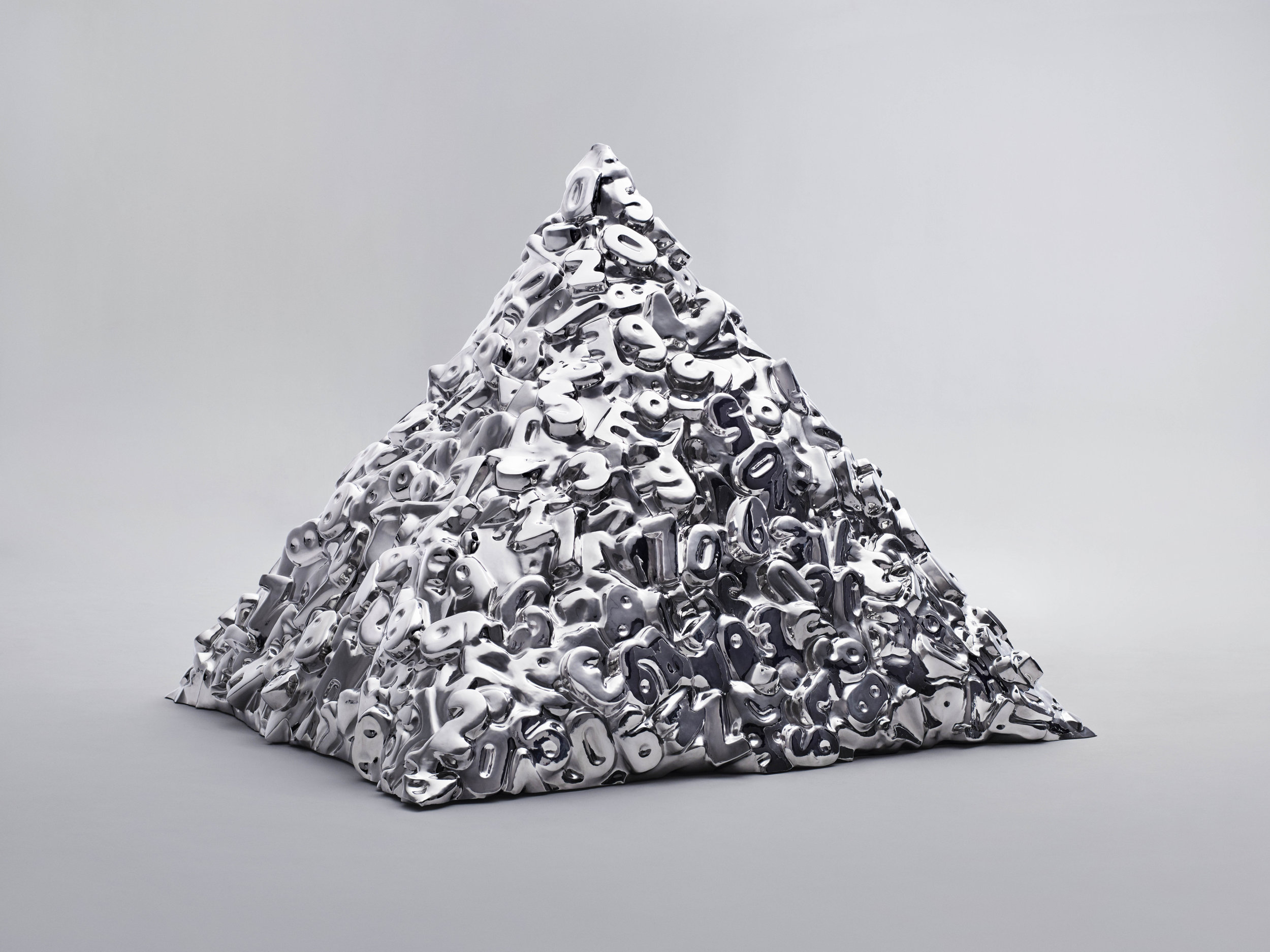 Kazem's first sculptural commission for Rolls-Royce, created out of groups of numbers and letters in steel which are the coordinates of the homes of the craftsmen and women from the Home of Rolls-Royce at Goodwood.