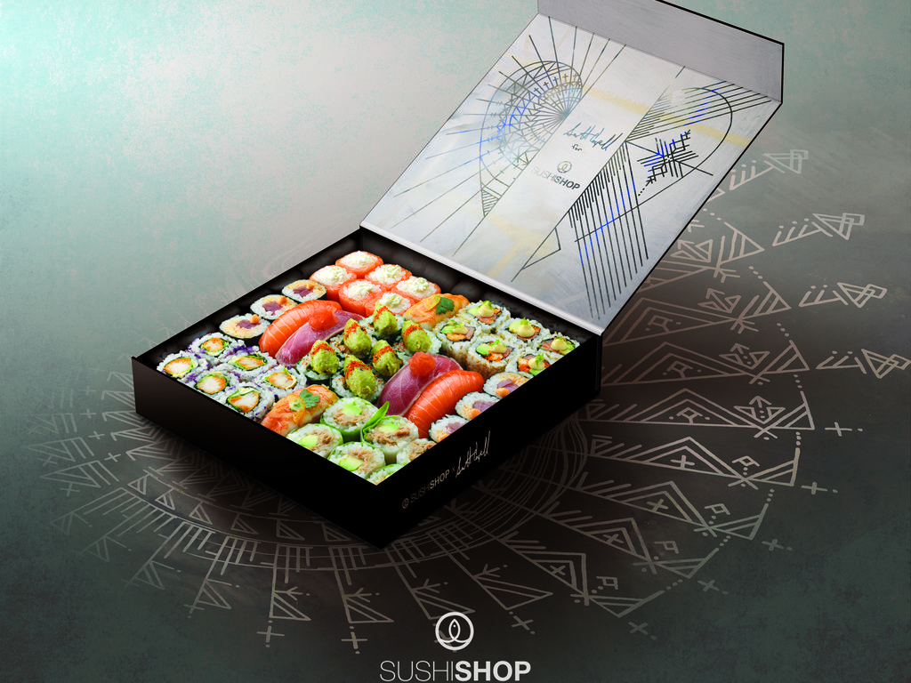 Inside the limited edition Sushi Shop x Scott Campbell designed box