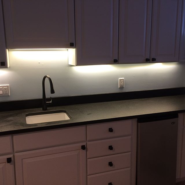 Want to light up your countertop without seeing a fixture? LED tape may be your answer! Call for an estimate!