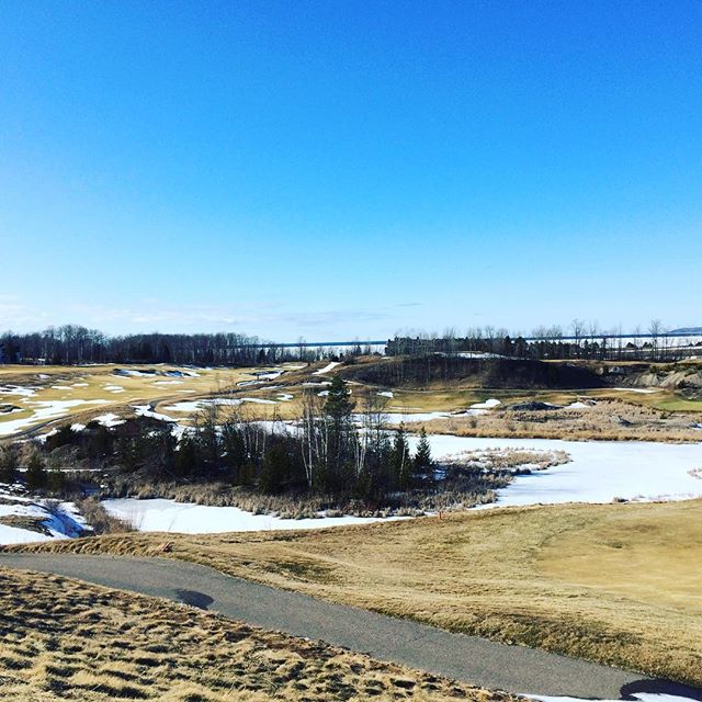 I don&rsquo;t know about you, but I&rsquo;m sure looking forward to seeing the white disappear and the green to return! #golf #golfing #bayharbor #electrical #petoskeyelectric #petoskey #northernmichigan #springtime