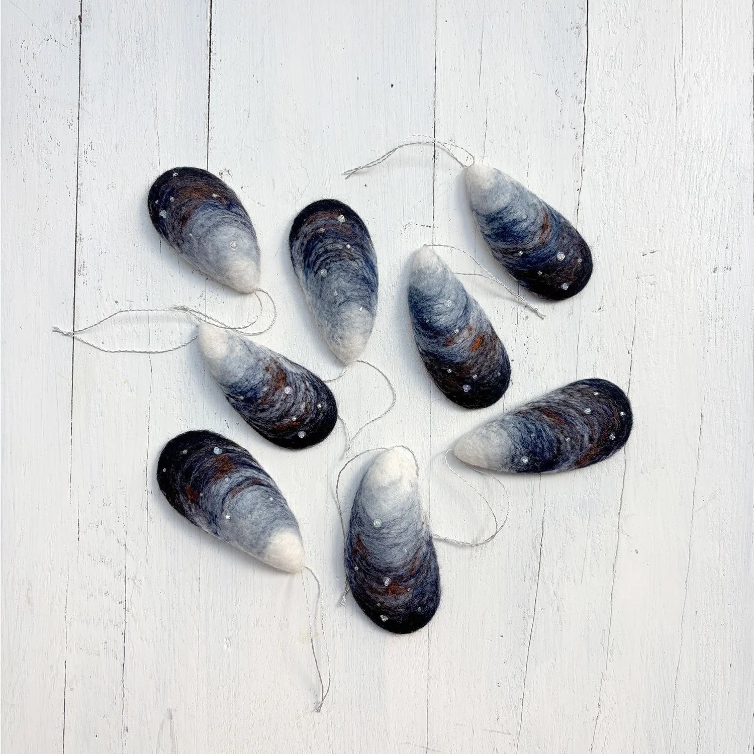 Mussel Shell Ornaments