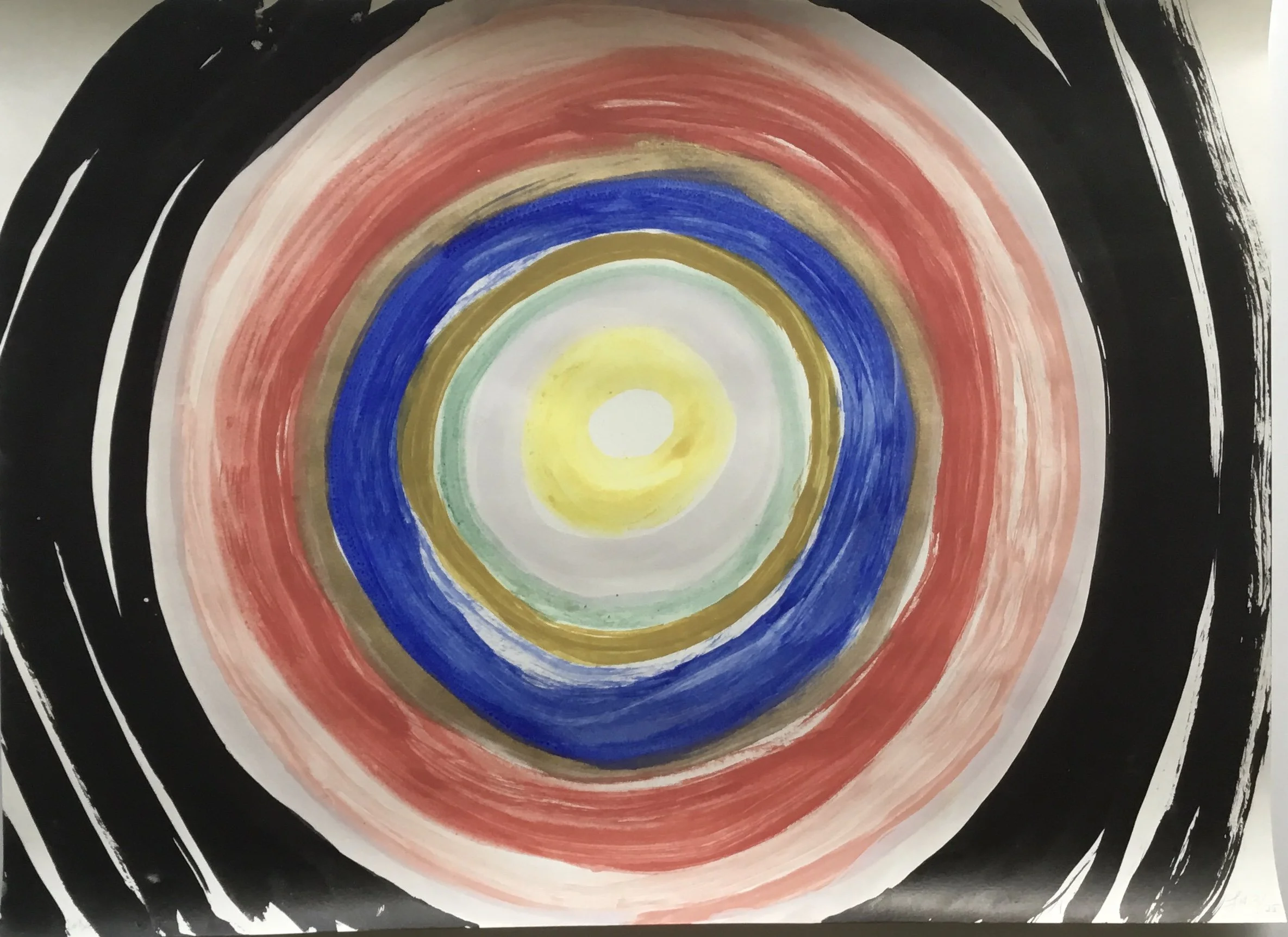 MANDALA VIII FH ink on rag paper 22"x30" 3/25