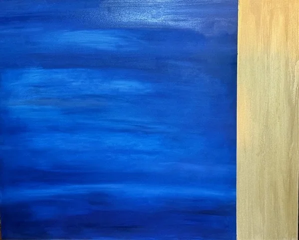 BLUE LUCIFORM (OIL ON CANVAS 40" X 50")