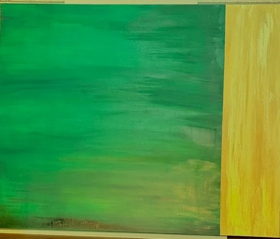 GREEN LUCIFORM (OIL ON CANVAS 40" X 50")