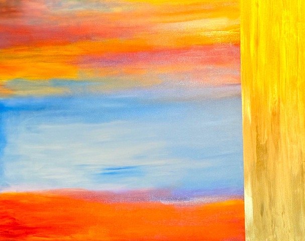 VARIEGATED LUCIFORM  (OIL ON CANVAS 40" X 50")