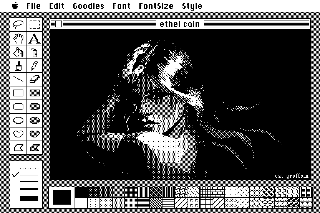Ethel Cain in MacPaint