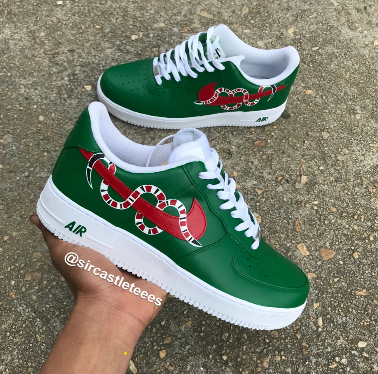 custom gucci af1s