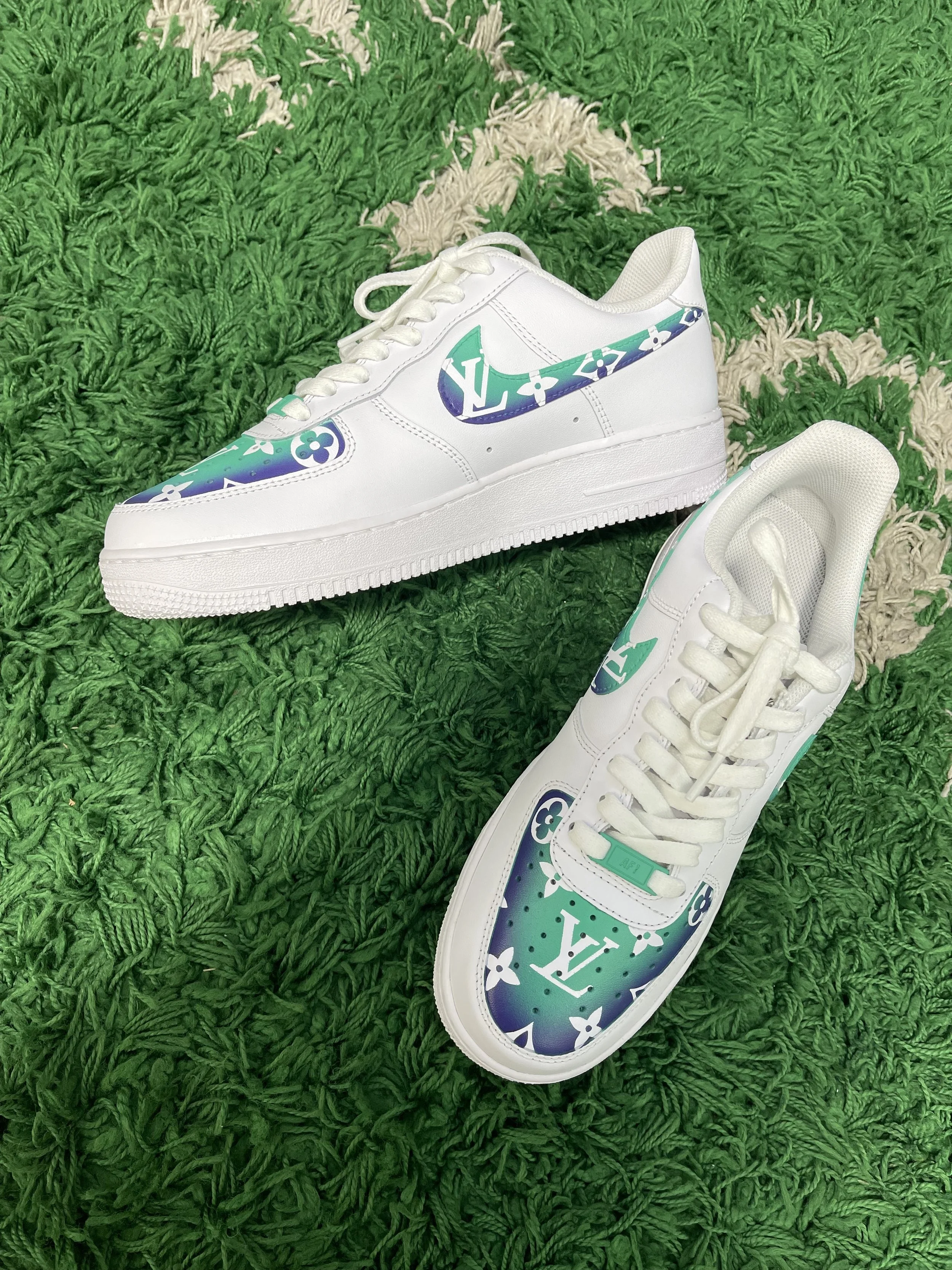 Purple and Teal LV AF1