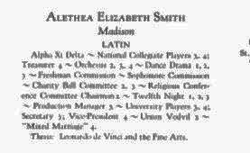 Alethea Smith Senior Legend 1925