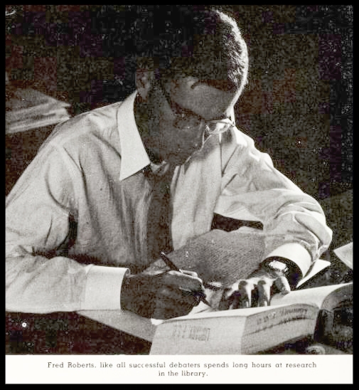 Fred Roberts Researching at Library