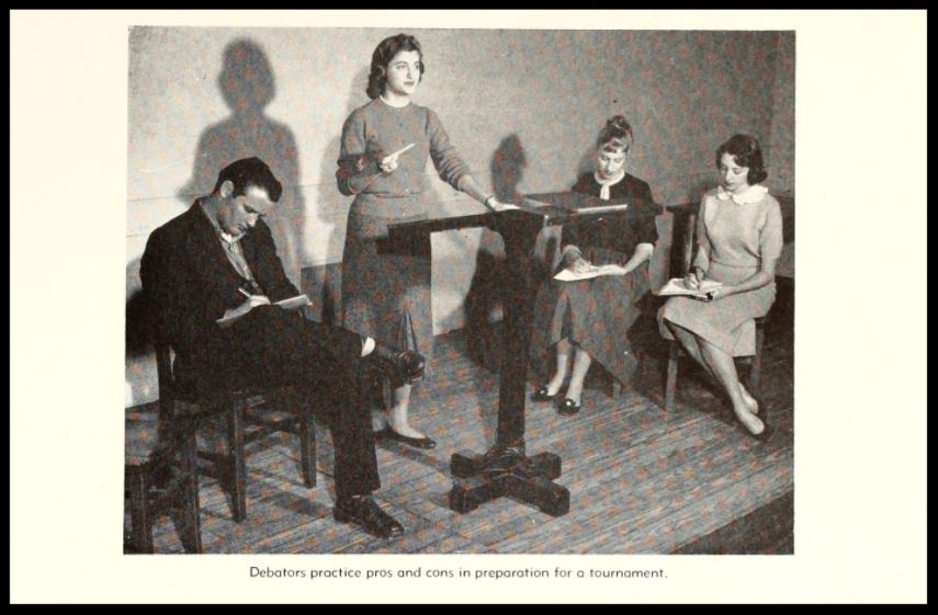 1957 - 1958 Florida State Debate Team Practice