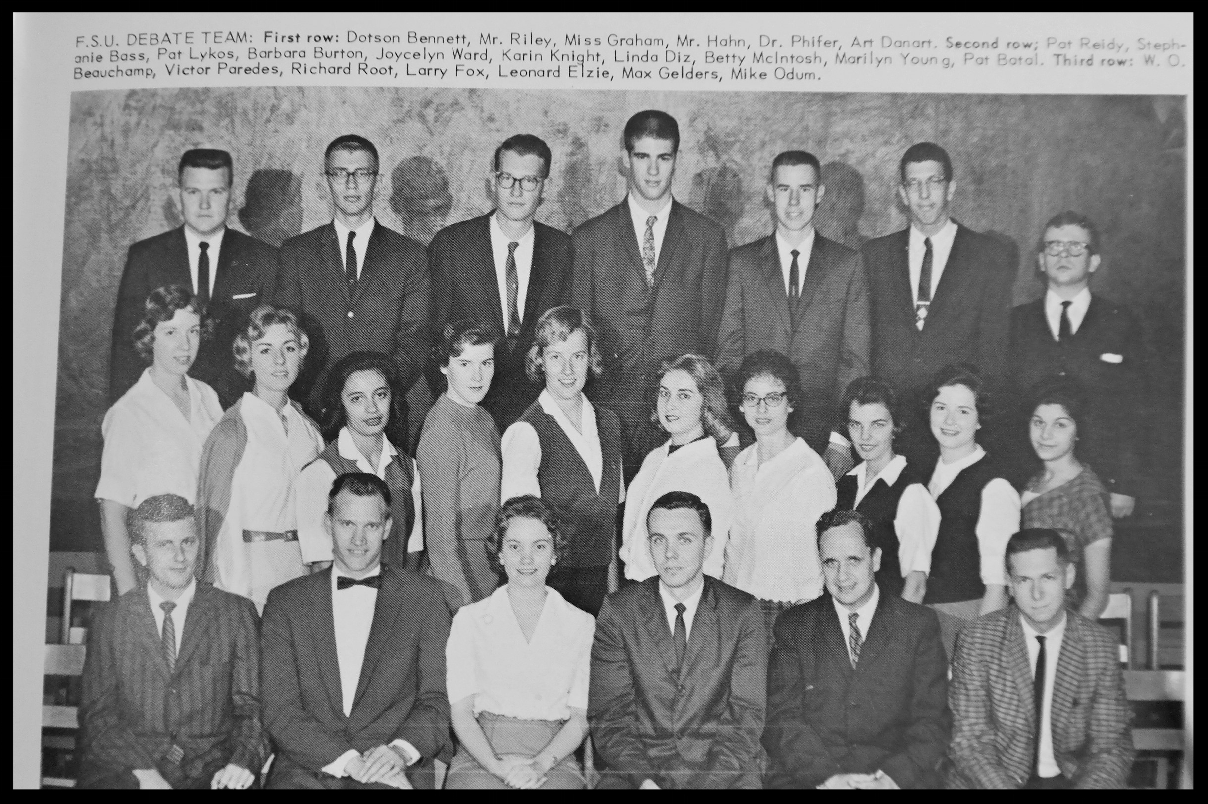 1960 - 1961 Florida State Debate Team