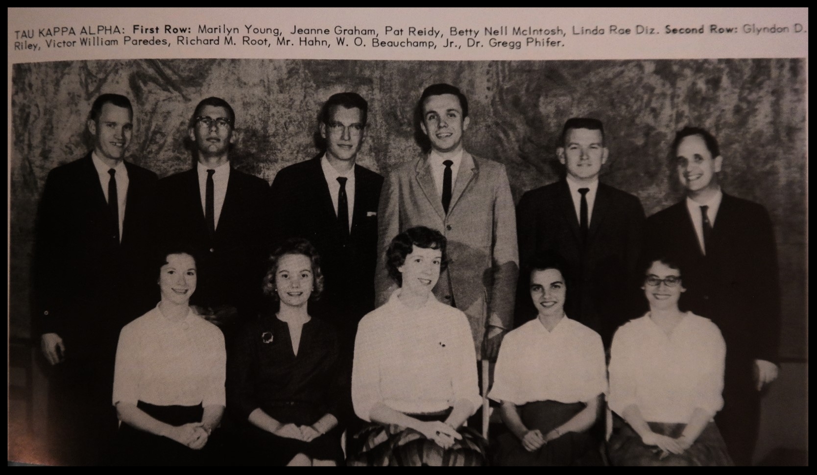 1961 - 1962 Tau Kappa Alpha Honorary