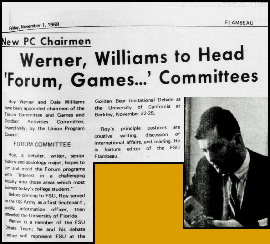 "Werner, Williams to Head 'Forum, Games. . .' Committees"