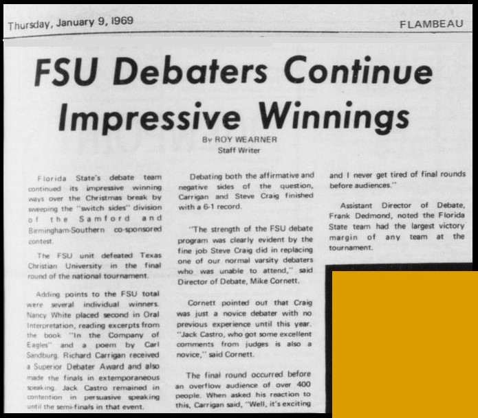 "FSU Debaters Continue Impressive Winnings"