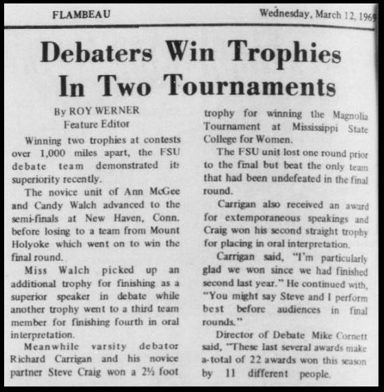 "Debaters Win Trophies In Two Tournaments"