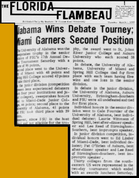 "Alabama Wins Debate Tourney"