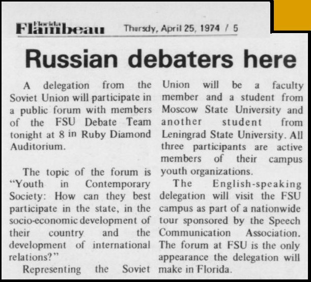 "Russian debaters here"