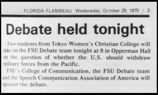 "Debate held tonight"