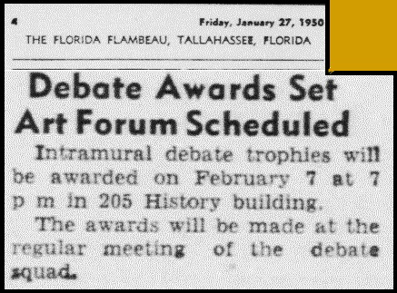 "Debate Awards Set Art Forum Scheduled"