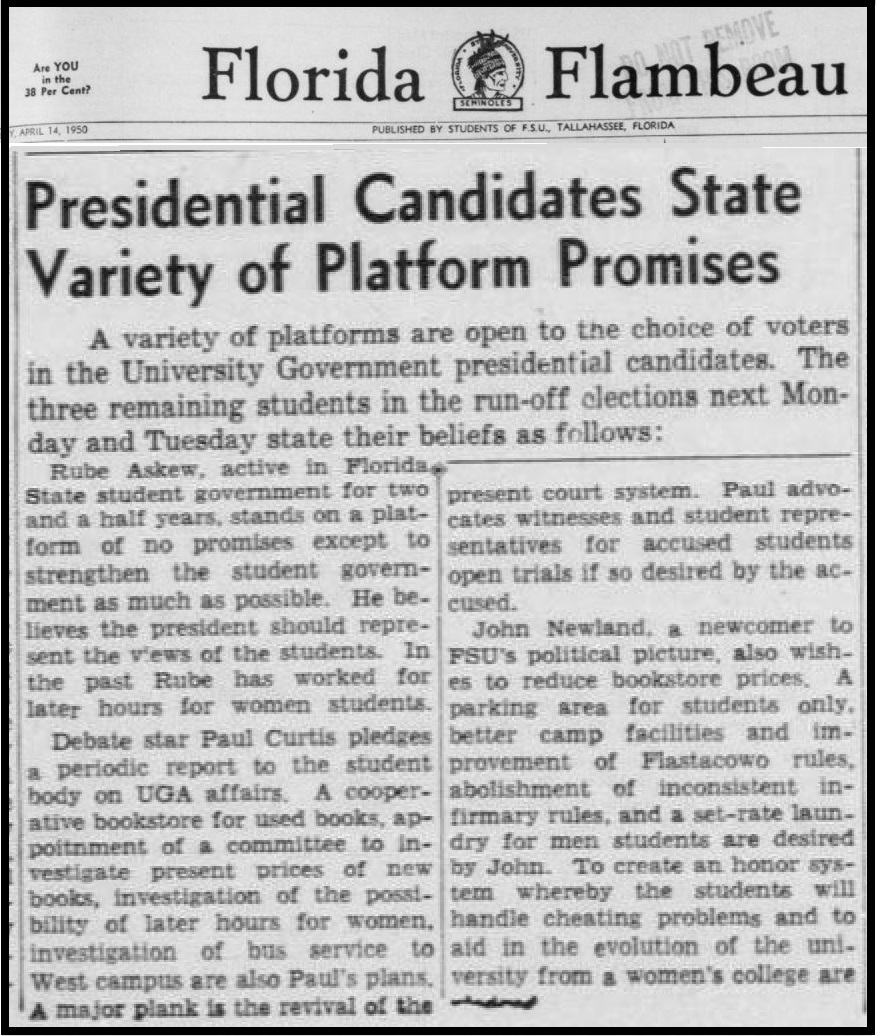 "Presidential Candidates State Variety of Platform Promises"