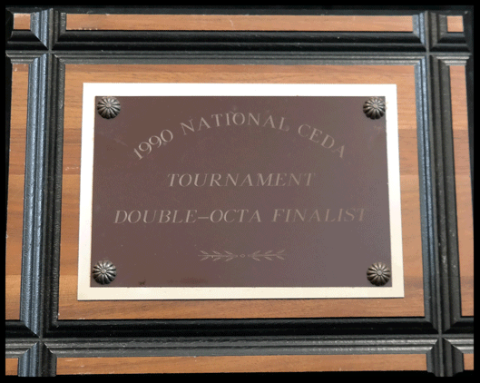 1990 Double Octofinalist CEDA National Tournament