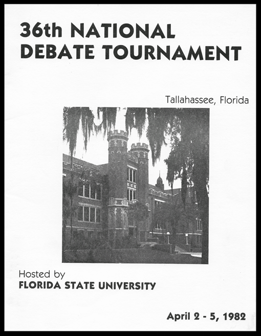 1982 National Debate Tournament Booklet
