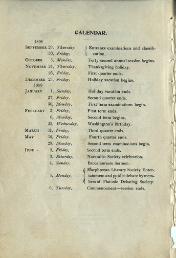 1899 Commencement Debate