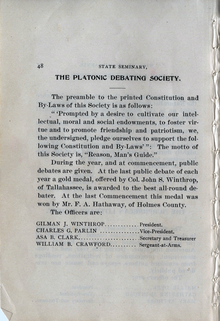 THE PLATONIC DEBATING SOCIETY