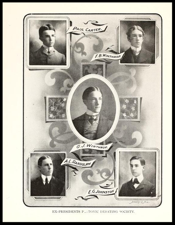 Ex-Presidents of the Platonic Debating Society 1900 - 1901