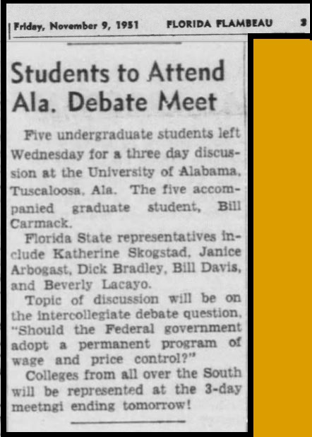 "Students to Attend Ala. Debate Meet"