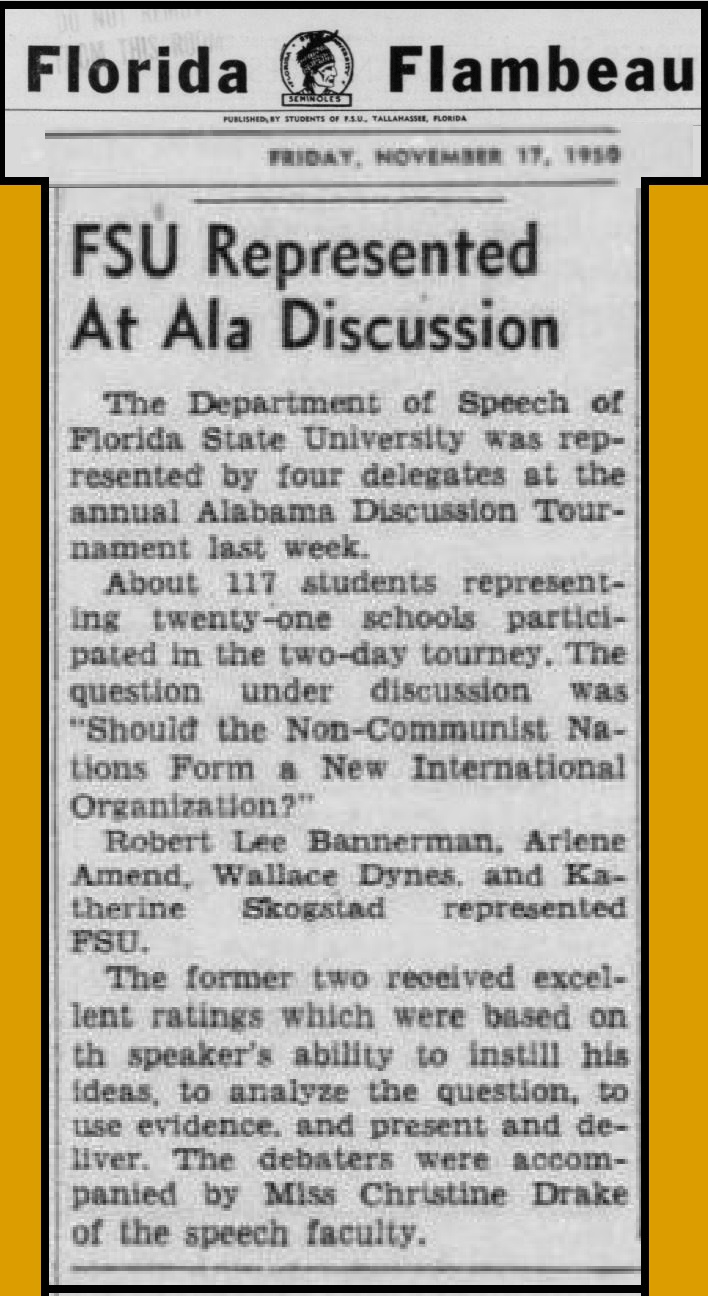 "FSU Represented At Ala Discussion"