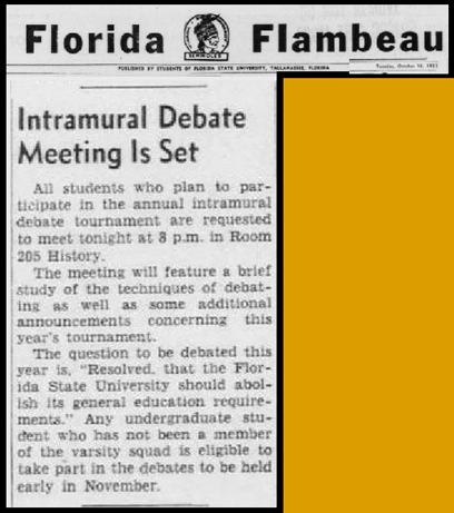 "Intramural Debate Meeting Is Set"