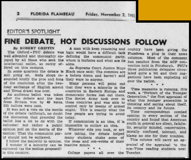 "Fine Debate, Hot Discussions Follow"