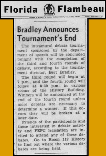 "Bradley Announces Tournament's End"