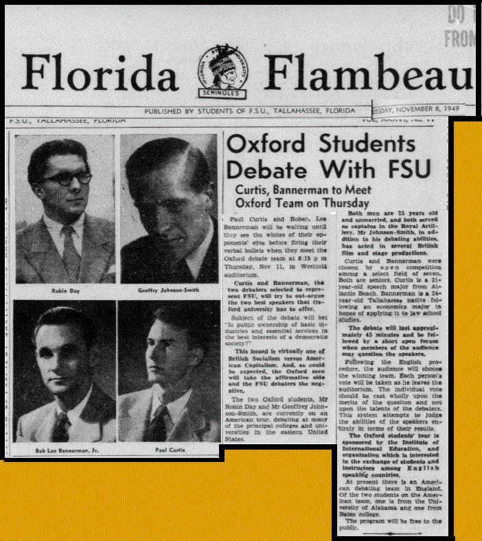 "Oxford Students Debate With FSU"